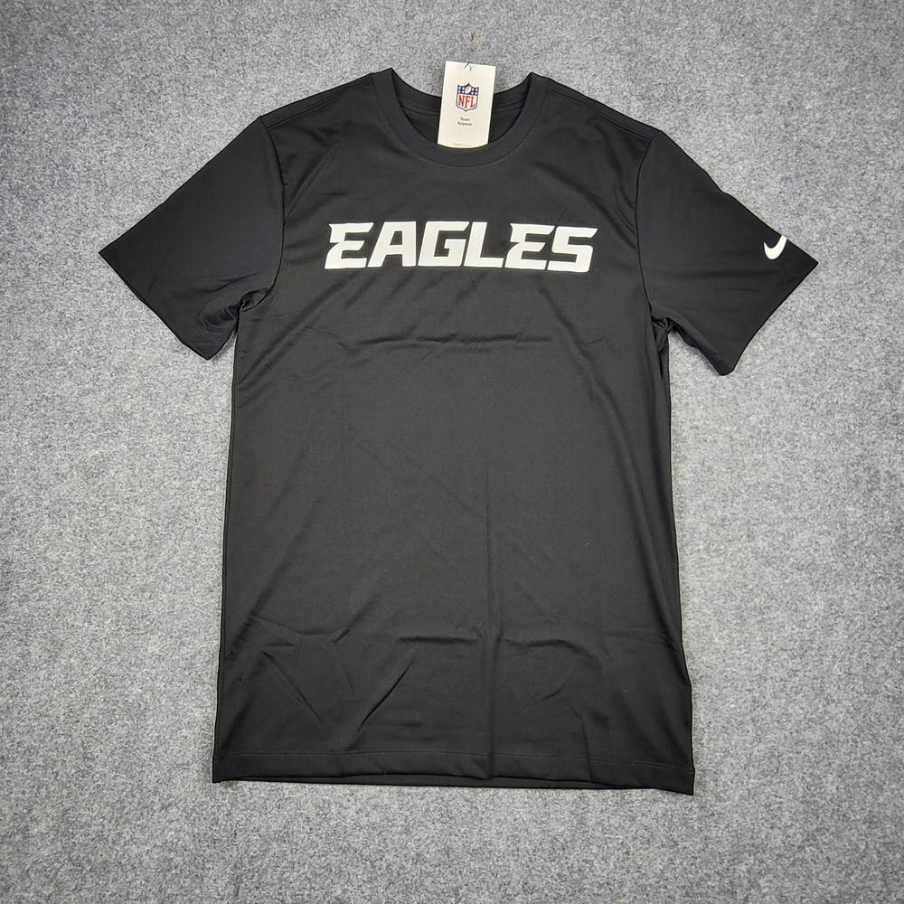 Nike NFL Philadelphia Eagles Legend Wordmark T-Shirt Dri-Fit Mens Small Black